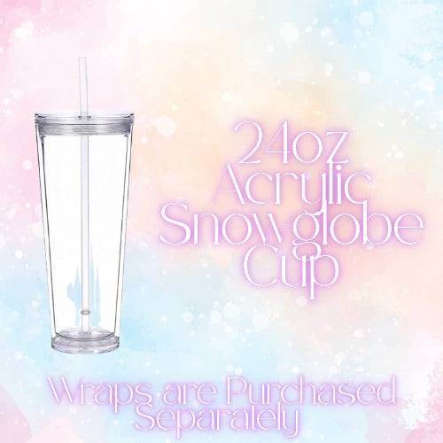 24oz Acrylic Snow Globe Cup