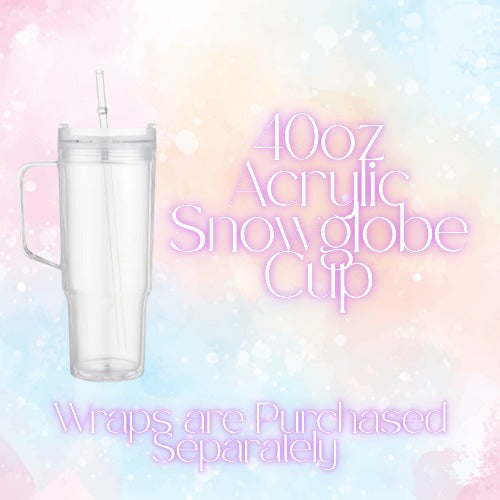 40oz Acrylic Snow Globe Cup